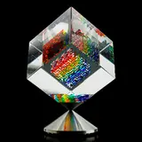 Spinning Glass Cube by Jon Kuhn, sold Sep 2017