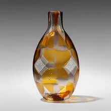 Intarsio vase by Ercole Barovier, c. 1961, fused glass tesserae, sold Jul 2023