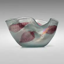 Glauco vase by Angelo Barovier, c. 1953, internally decorated glass, sold Jul 2023