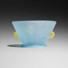 Pulegoso bowl by A.V.E.M., c. 1934, pulegoso glass with applications, sold Jul 2023