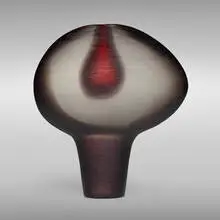 Vetro Pesante Sasso vase by Alfredo Barbini, 1962, wheel-carved glass, sold Jul 2023