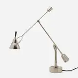 Articulated table lamp, model EB27 by Édouard-Wilfred Buquet, chrome-plated steel, glass, plastic, sold Jun 2023