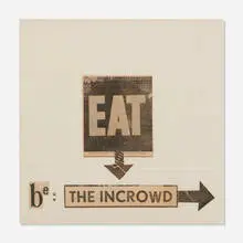 Eat the In Crowd by Michael Boyd, 1990, collage, sold Jun 2023