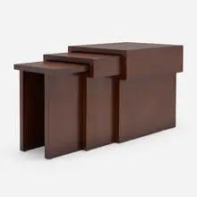 T nesting tables, set of three by Michael Boyd, 2013, walnut plywood, sold Jun 2023