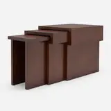 T nesting tables, set of three by Michael Boyd, 2013, walnut plywood, sold Jun 2023
