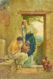 An admiring glance by Italian School, oil on canvas, offered Sep 2014