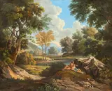 A classical landscape with figures by Pierre-Henri de Valenciennes, oil on canvas, sold Sep 2014