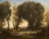 A woodland dance by French School, oil on canvas, offered Sep 2014