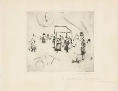 Hochzeit by Marc Chagall, 1922, Radierung auf Bütten, sold Oct 2022