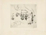 Hochzeit by Marc Chagall, 1922, Radierung auf Bütten, sold Oct 2022