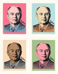 Gorby by Alexander Kosolapov, 1991, 4 Farbserigrafien, jeweils auf Papier, sold Jan 2023