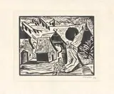 Mittag by Max Pechstein, 1919, Holzschnitt auf Bütten, sold Jan 2023
