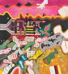 JBM by Ulrich Knispel, 1964, Öl auf Leinwand, mit Künstlerleiste, sold Jan 2022