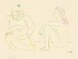 Deux Personnages by Pablo Picasso, 1959, Farblithographie auf Arches-Velin, sold Nov 2013