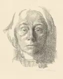 Selbstbildnis by Käthe Kollwitz, 1915, Lithografie auf festem Papier, sold Jun 2017