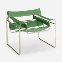 Early and Rare Wassily armchair, model B3 by Marcel Breuer, chrome-plated steel, Eisengarn, sold Jun 2023