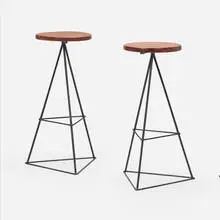 Stools, pair by Luther Conover, c. 1955, mahogany, enameled steel, sold Jun 2023