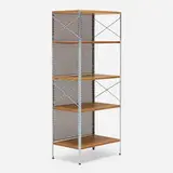 Shelving unit by Charles and Ray Eames, c. 2000, birch plywood, perforated steel, chrome-plated steel, sold Jun 2023