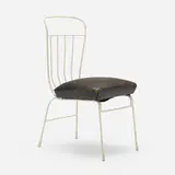 Chair by Hugo Häring, c. 1930, lacquered steel, leather, sold Jun 2023