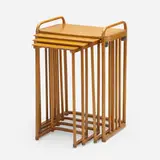 Nesting tables model 987, set of four by Josef Hoffmann, beech, sold Jun 2023