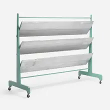 Screen by Industrial, c. 1980, aluminum, enameled steel, sold Jun 2023