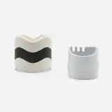 Sinus ashtrays, set of three by Walter Zeischegg, 1967/1970, plastic, sold Jun 2023