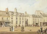 Two views of the British Embassy in Paris, a pair by Johann Heinrich Luttringhausen, watercolour, each, sold Jan 2015
