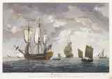 'Morning', 'Noon', 'Evening' and 'Night' by John Boydell, 1753, a set of 4 coloured marine engravings, offered Jan 2015