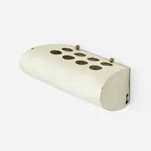 Rare wall lamp by Le Corbusier, 1952-59, painted aluminum, brass, sold Jun 2023