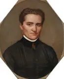 A French transvestite by French School, 19th century, oil on canvas, octagonal, offered Jan 2015