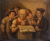 News of the World by English School, indistinctly signed  'J C (or G) D.../1837' (lower right) oil on canvas, offered Jan 2015