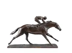 bronze model of Lester Piggott on horseback by John Rattenbury Skeaping Ra, bronze, sold Jan 2015