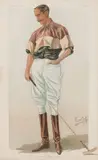 Descended from Edward Longshanks, by George Algernon Fothergill, depicting Major Michael Rimington, polo player from Vanity Fair, offered Nov 2014