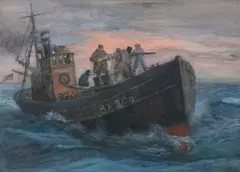 Gentlemen Unafraid by 'Snaffles' Charlie Johnson Payne, Pencil and watercolour, sold Nov 2014