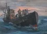 Gentlemen Unafraid by 'Snaffles' Charlie Johnson Payne, Pencil and watercolour, sold Nov 2014