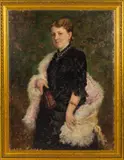Portrait of Theda Lagerberg by Anna Nordgren, Oil on Canvas, sold Feb 2026