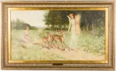 The Gleaners by Frederick Stuart Church, Oil on Canvas, sold Feb 2026