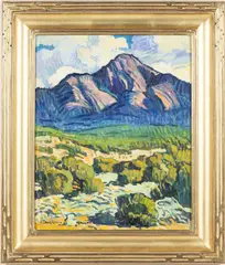 Mountainous Landscape by Robert Daughters, Oil on Canvas, sold Feb 2026