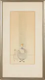 Woman with Baby and Girl by P. Buckley Moss, Watercolor, offered Feb 2026