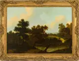 Landscape with Road by C. Morris, Oil on Canvas, sold Feb 2026