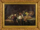 Still Life with Game and Fruit by M. V. Zeigler, Oil on Canvas, sold Feb 2026