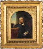Small Portrait of a Gentleman by George Linen, 1858, Oil on Canvas, sold Feb 2026