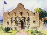 The Alamo by Lorenzo Castaneda, 1999, Watercolor, sold Feb 2026