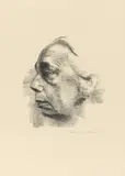 Selbstbildnis im Profil by Käthe Kollwitz, 1927, Lithografie auf Japan, sold Dec 2018