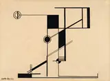 Ohne Titel by Peter Röhl, 1922, Gouache und Tuschfeder auf bräunlichem Papier, sold May 2011
