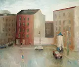 Am Mariannenplatz by Kurt Mühlenhaupt, Öl auf Leinwand, sold May 2011
