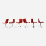 Six Pk9 Chairs by Poul Kjaerholm, Denmark, sold Sep 2017