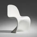 Panton chair by Verner Panton, 1967, lacquered molded fiberglass, sold Jun 2023