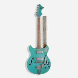Electric guitar by Sekova, c. 1965, lacquered wood, rosewood, chrome-plated steel, plastic, sold Jun 2023