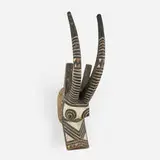 Kan (antelope) mask by Bwa, painted and carved wood, sold Jun 2023